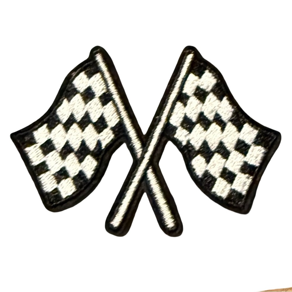 Iron On Patch Lot Racing Checker Hearts Star Coquette Y2K Crafts - Picture 6 of 9